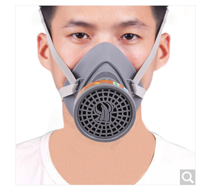防毒面罩 头戴式活性炭呼吸防护口罩防工业粉尘喷漆用防甲醛毒气化工